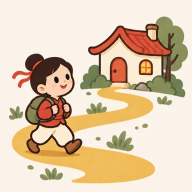 Hình minh hoạ bộ 辵 — đi, bước