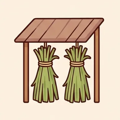 Hình minh hoạ bộ 麻 — cây gai