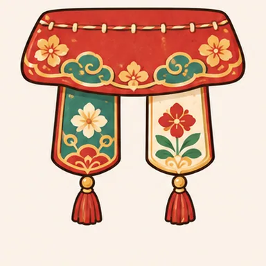 Hình minh hoạ bộ 黹 — thêu thùa