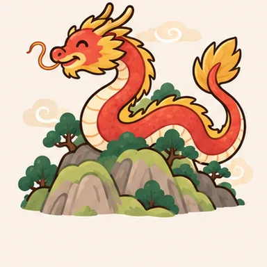 Hình minh hoạ bộ 龙 — rồng
