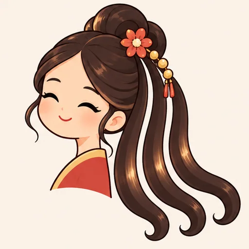 Hình minh hoạ bộ 彡 — lông dài
