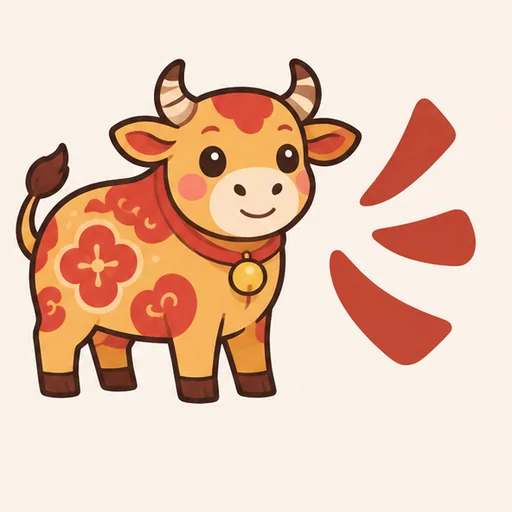 Hình minh hoạ bộ 牛 — trâu, bò